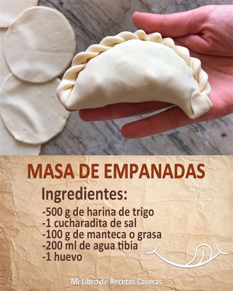 Ingredientes necesarios para la masa de empanadas
