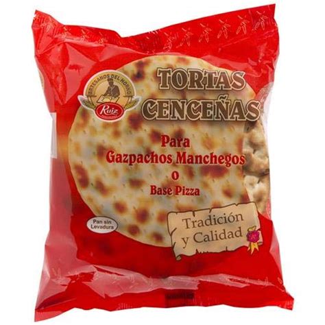 Ilustración de las tortas cenceñas, elemento clave del gazpacho manchego