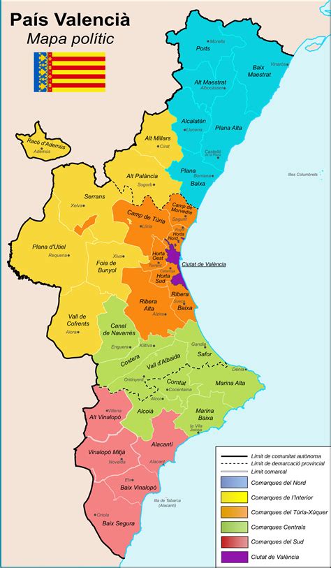 Mapa de la Comunidad Valenciana con Requena destacada