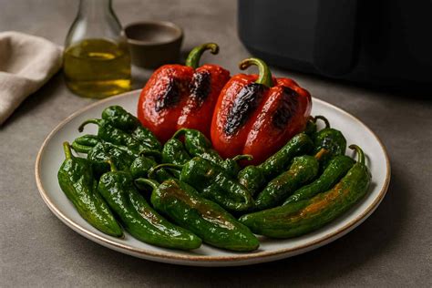Pimientos verdes frescos listos para cocinar a la plancha
