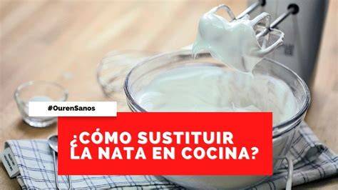 variedad de ingredientes saludables para sustituir la nata