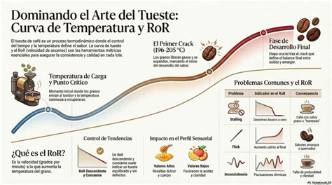 Gráfico de curva de temperatura de grano y RoR