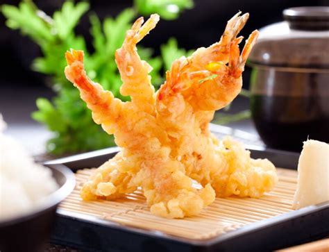 Esquema de ingredientes para acompañar el pescado en tempura