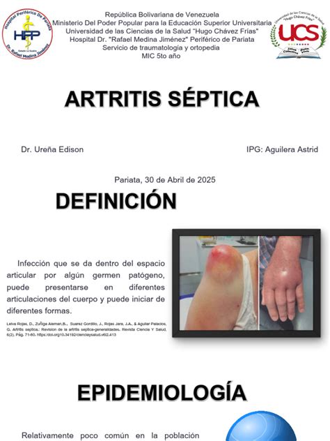 Cordero con artritis séptica, mostrando una articulación hinchada y enrojecida