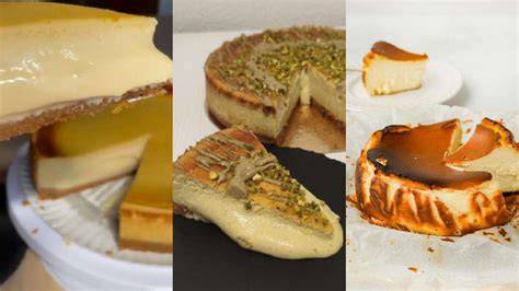 Variedad de postres y tartas de queso artesanales