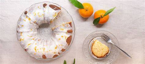 Bizcocho de espelta y mandarina glaseado