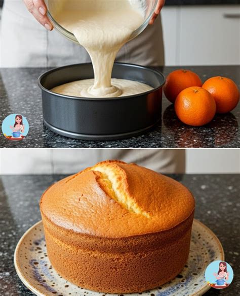 Proceso de preparación del bizcocho de mandarina
