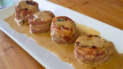 Solomillo de cerdo relleno con bacon y queso