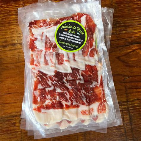 Lonchas de jamón ibérico deshuesado y envasado al vacío