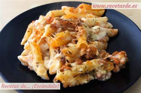 Macarrones gratinados en el horno