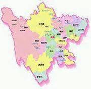 Mapa de la provincia de Sichuán en China