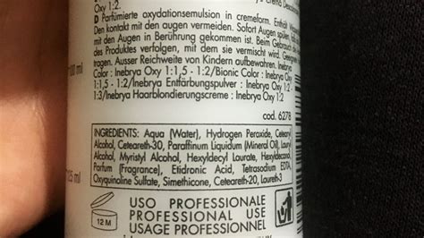 Ejemplo de etiqueta de producto cosmético con el listado INCI
