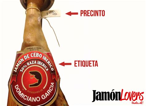 Etiqueta de jamón ibérico con precinto negro