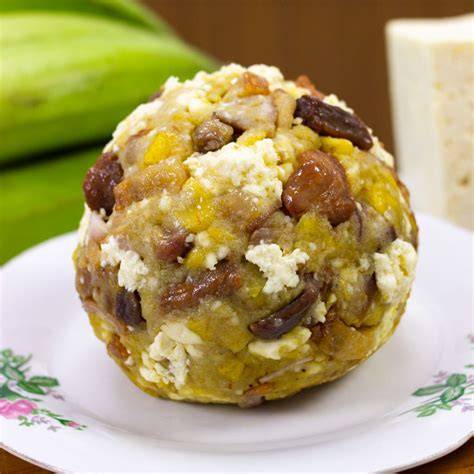 Bolón de verde mixto con bistec