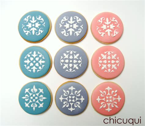 Galletas decoradas con stencils