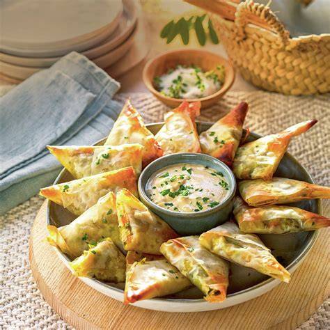 Bocaditos de verduras con salsa
