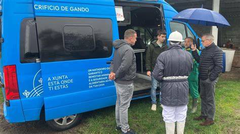 Matadero móvil en funcionamiento