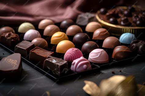 Variedad de chocolates por color