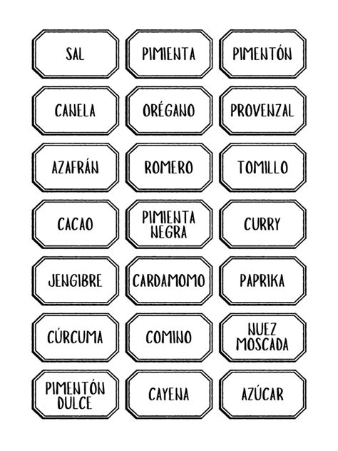 Comparativa de materiales para etiquetas de especias