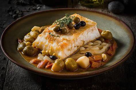 Bacalao en un plato