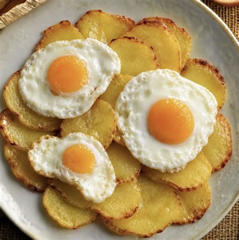 Ingredientes para huevos fritos con patatas