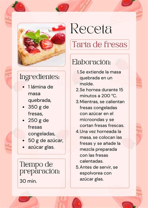 Ilustración de una antigua receta francesa de repostería