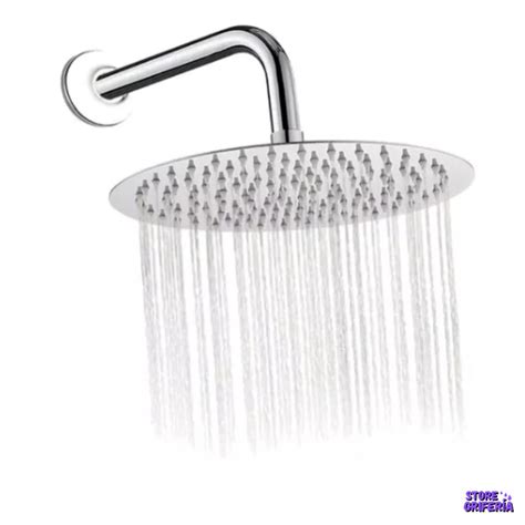Alcachofa de ducha fija redonda cromada