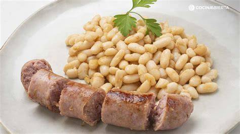 Butifarra con alubias blancas
