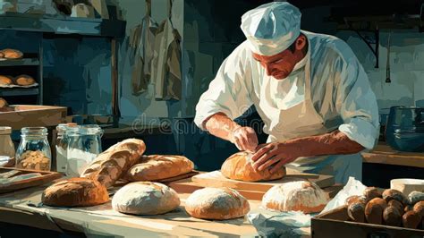 Persona trabajando en un obrador de panadería, elaborando productos