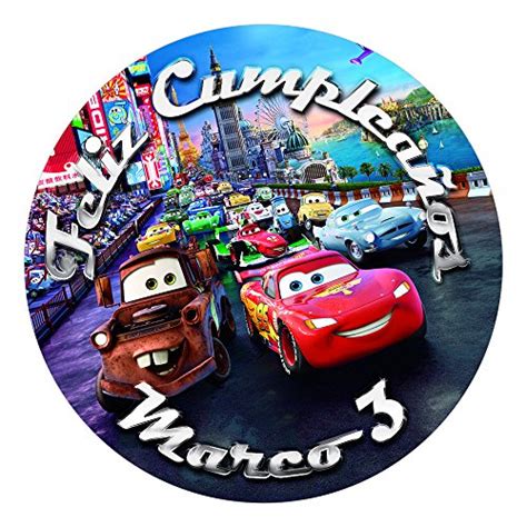 Obleas para tartas con diseño de Cars