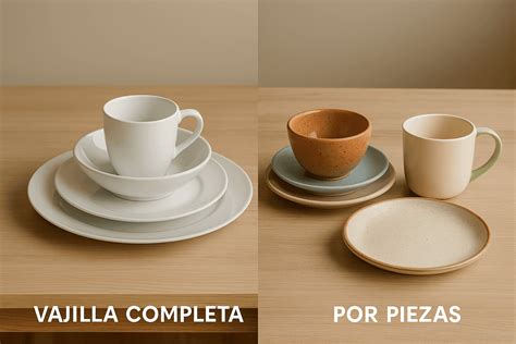 Componentes esenciales de una vajilla