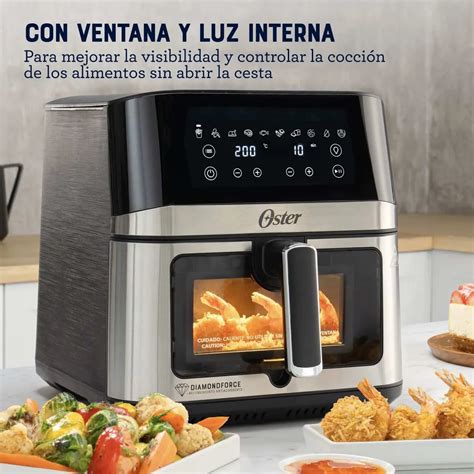Ilustración de una parrilla de freidora de aire Oster
