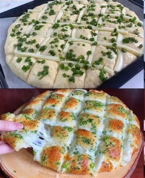 Ingredientes para pan de mozzarella y hierbas