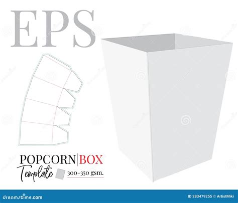 Ejemplos de plantillas de cajas de palomitas