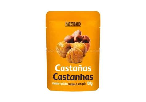Castañas cocidas y peladas