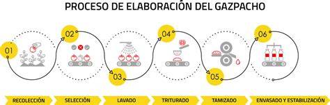 Proceso de elaboración de gazpacho en Mycook