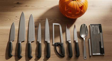Herramientas básicas para tallar calabazas