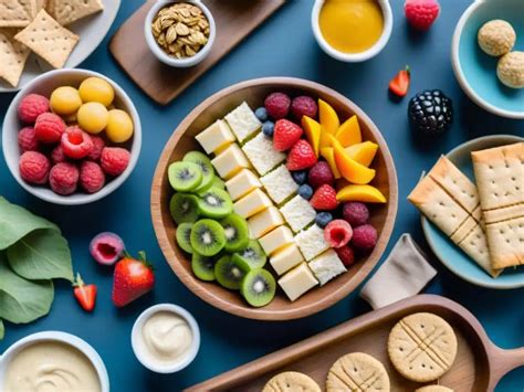 Mesa con variedad de snacks sin gluten