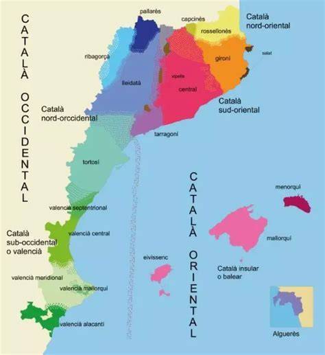 Mapa de los dialectos del catalán