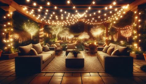 Esquema de cómo colgar guirnaldas de luces en una terraza