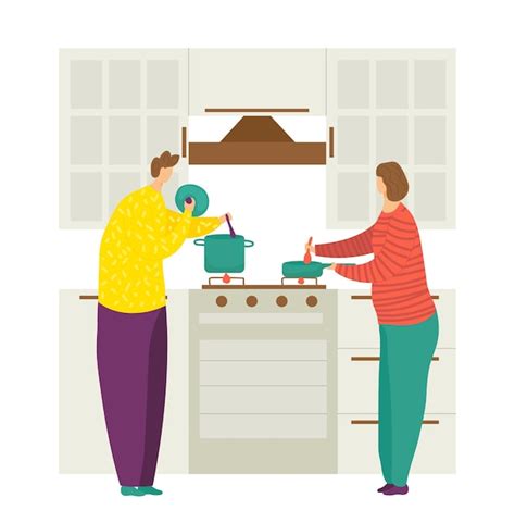 Ilustración de personas cocinando juntas con Thermomix