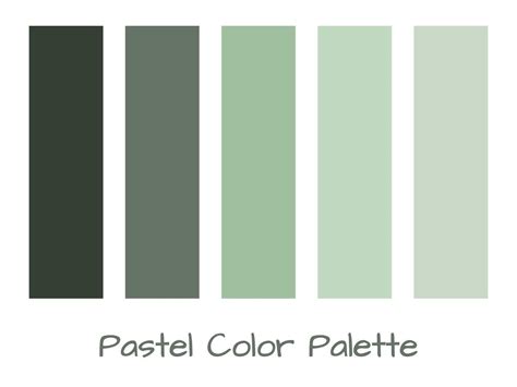 Paleta de colores verde pastel