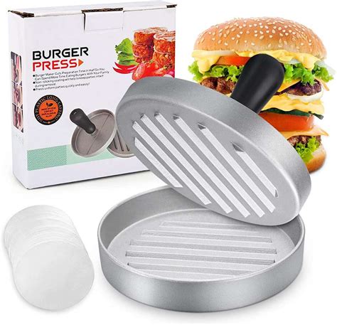Variedad de productos que se pueden hacer con una prensa de hamburguesas