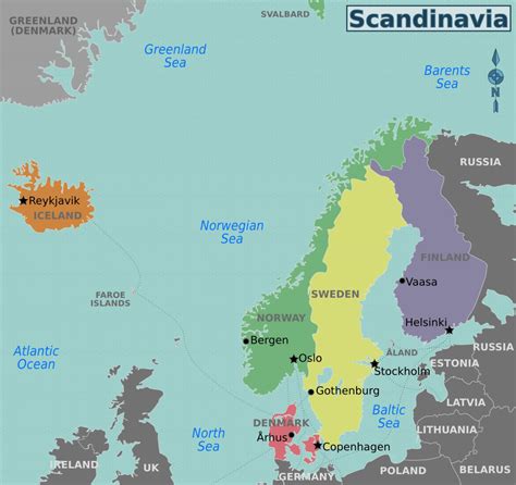 Mapa de Europa destacando Portugal y Escandinavia.