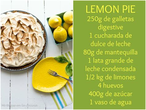 Infografía con los ingredientes del pie de limón venezolano