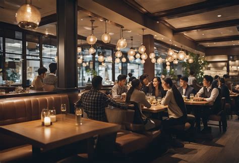 Interior del restaurante con clientes disfrutando de su comida