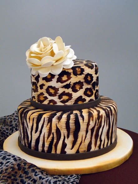 División de la masa para el bizcocho animal print