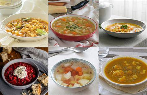 Variedad de verduras para sopas
