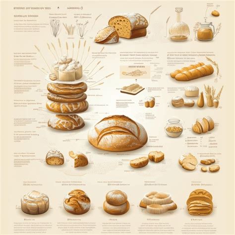 Infografía comparativa de tipos de pan y sus ingredientes