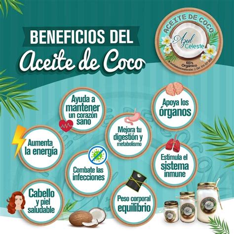 Infografía de los beneficios del café con aceite de coco